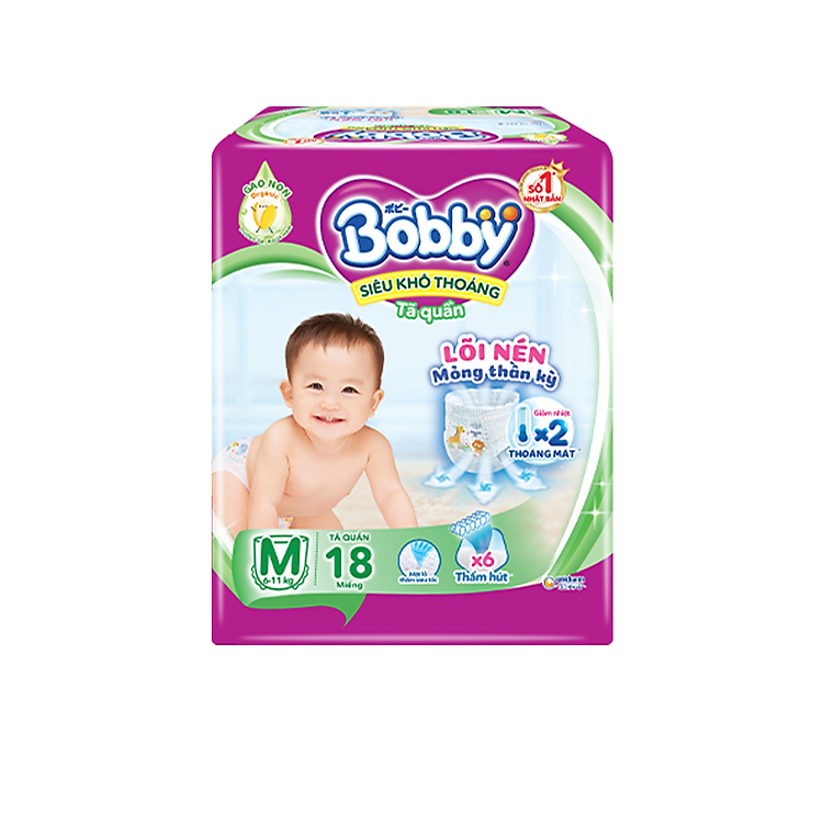 Combo 6 Tã quần Bobby Pants M18 Tiết kiệm - Hình ảnh 3