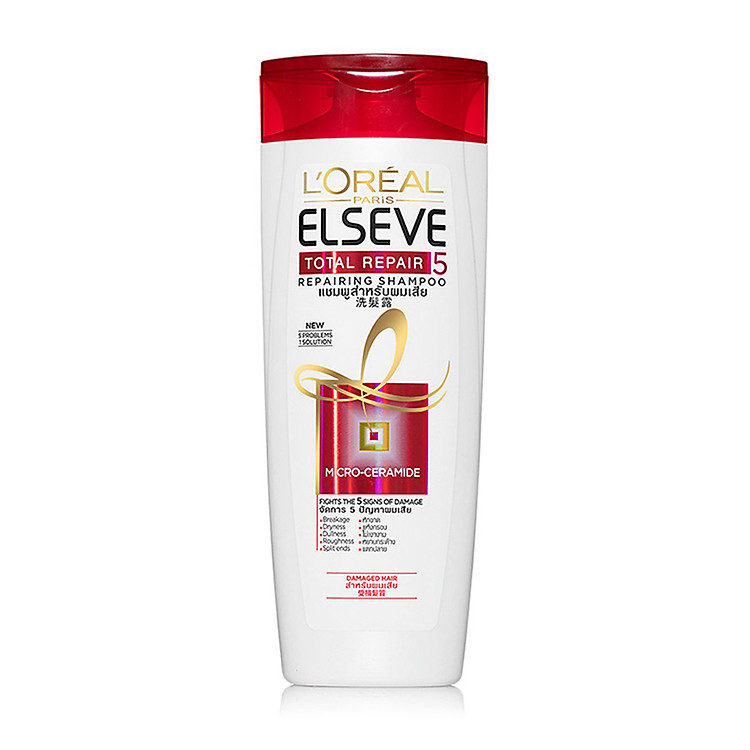 Dầu gội phục hồi tóc hư tổn L'Oreal Paris Elseve Total Repair 5 Repairing Shampoo 130ml