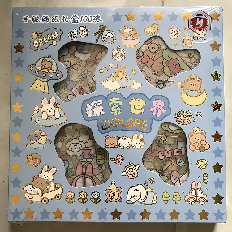 Hộp 100 Tấm Sticker Trang Trí - Ảnh 3