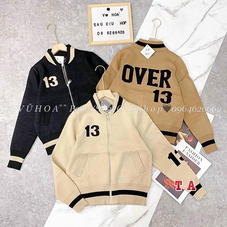 Áo khoác len bomber số 13