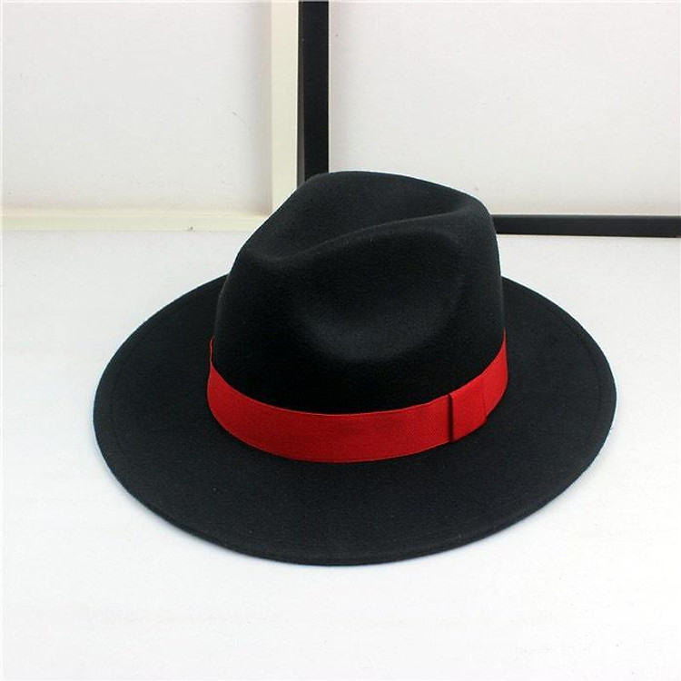 Mũ phớt đen bến Thượng Hải dạ nỉ chụp hình thời trang - Chụp hình cưới cổ điển Giangpkc