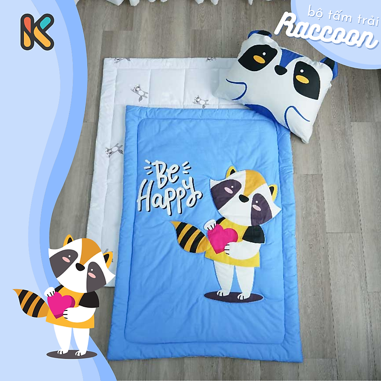 Mua tại MyKingdom: Bộ Trải Em Bé Raccoon K-Bedding - Ngập tràn khuyến mãi