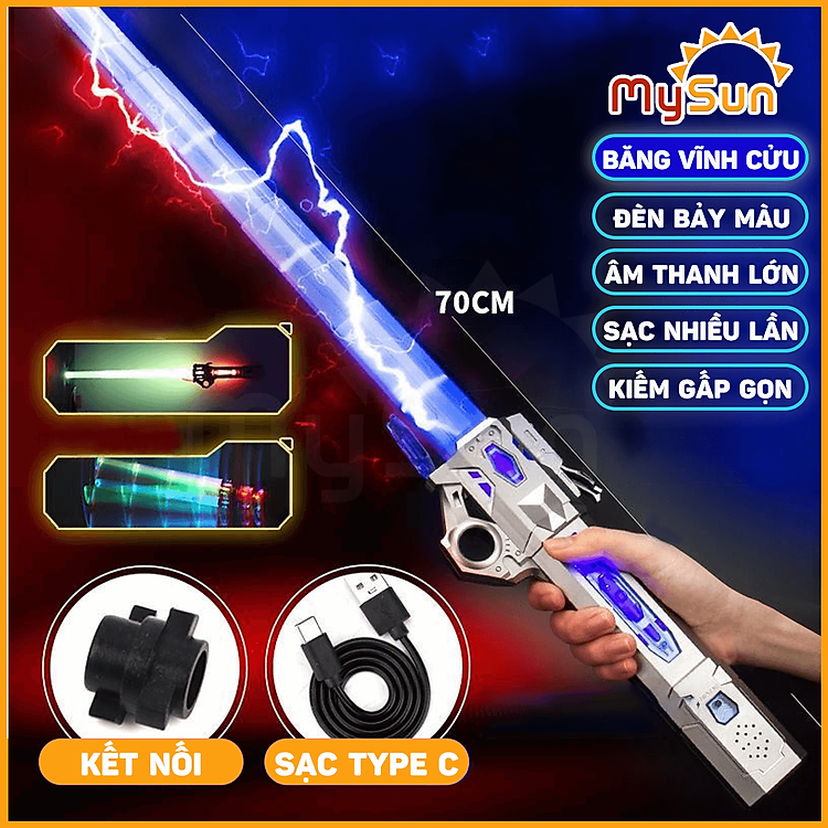 Mua tại Tiki: Mua Kiếm Laser Nhựa Cho Trẻ Em MySun Chính hãng Giá tốt
