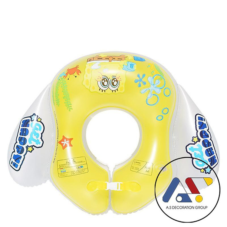 Phao Cổ Cho Bé Spongebob Kèm Bơm- Chất liệu An toán với trẻ nhỏ