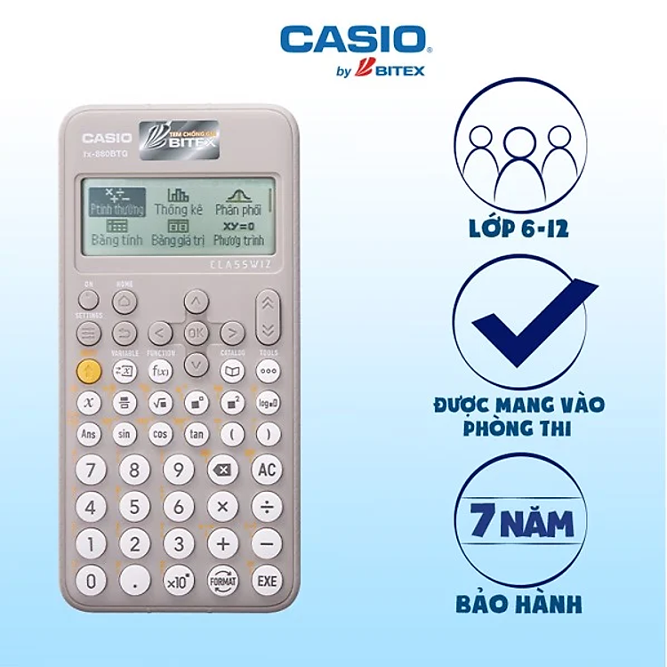 Máy Tính Casio FX 880 BTG - Màu Xám - Ảnh 2