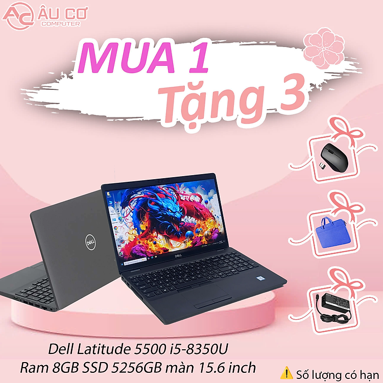 Laptop Dell Latitude 5500 Core i5-8350U, RAM 8GB, SSD 256GB - Hàng chính hãng