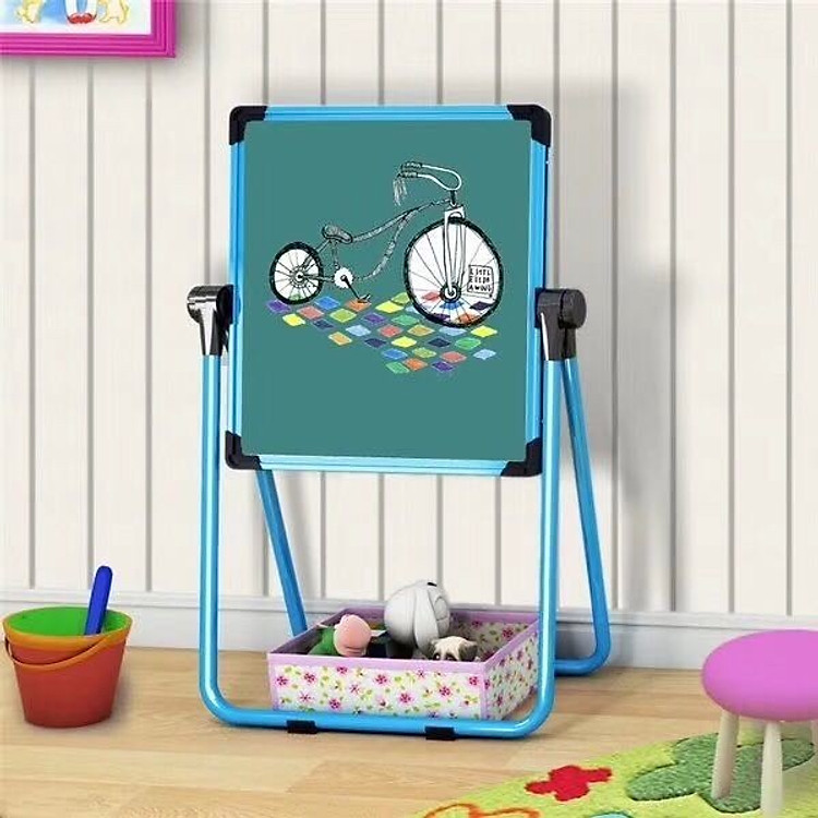 Bảng vẽ kiêm bàn học cho bé 2 in 1 hàng cao cấp giao màu bé gái