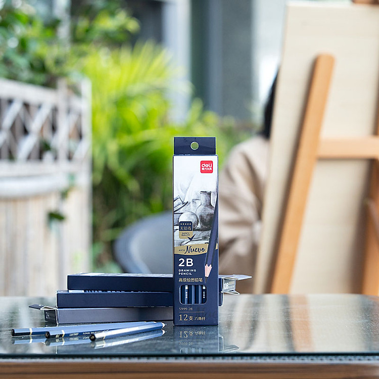 Bộ Bút Chì Phác Thảo Deli (12 cây) - Ảnh 4