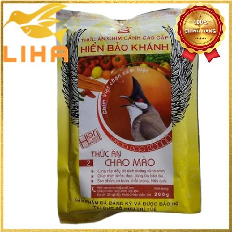 Cám Chào Mào Hiển Bảo Khánh (Số 2) 200gr - Giúp Chim Căng Lửa, Thi Đấu