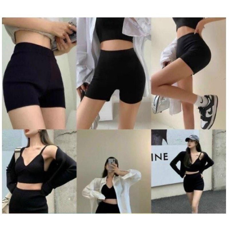 mẫu mới* Quần Biker short dáng ngắn-Quần legging đùi nữ chống cuộn mặc siêu đẹp