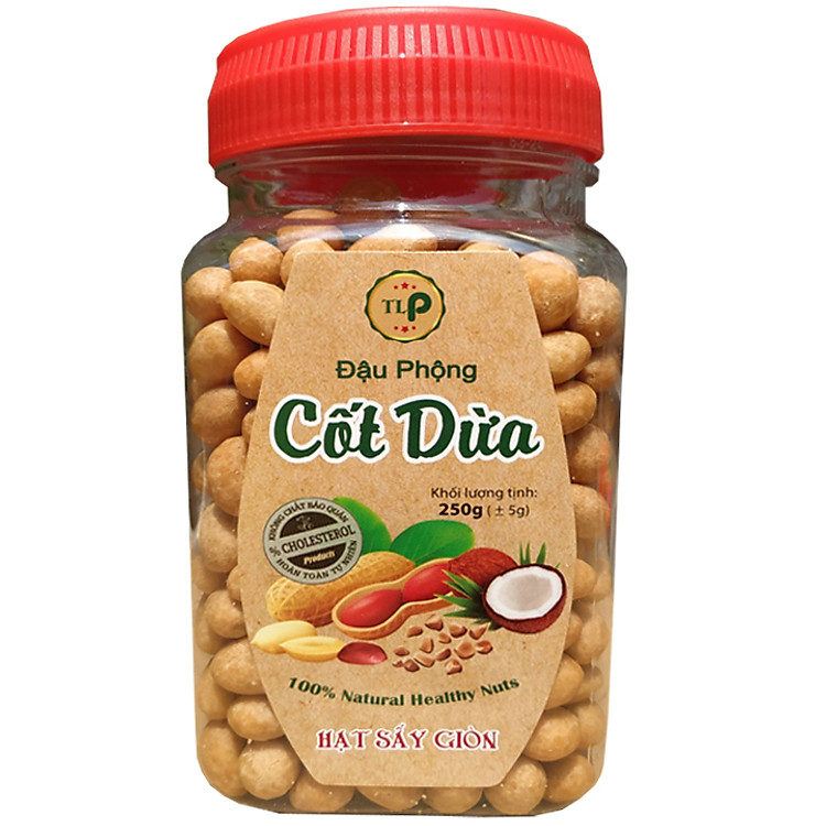 Đậu phộng cốt dừa da cá đặc biệt Tân Lộc Phát (Hũ 250g)