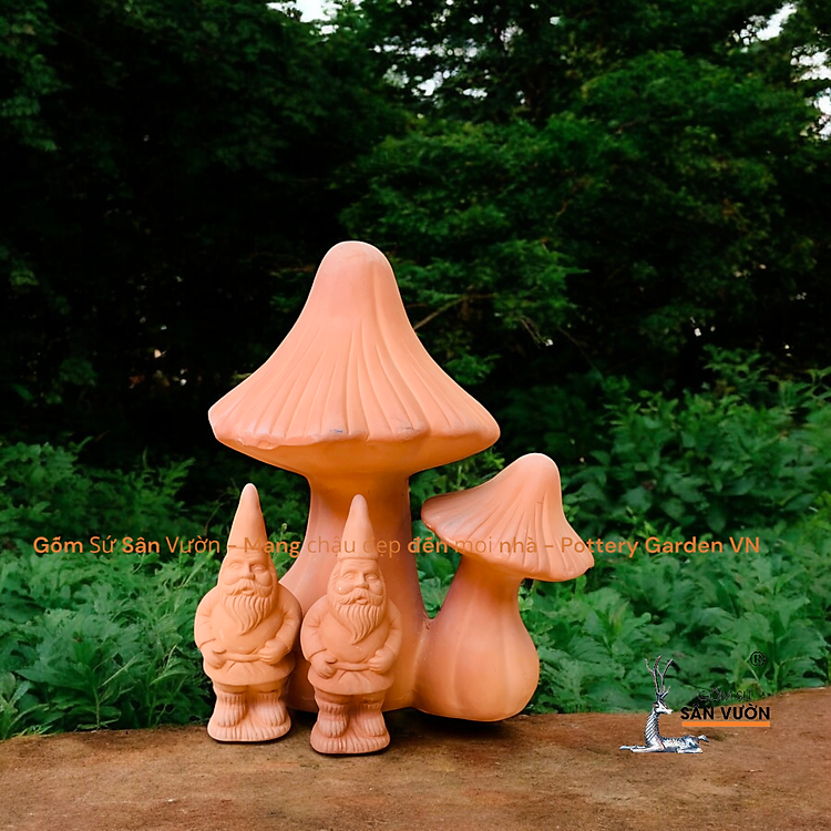 Tượng Gốm Đất Nung Hình Ông Già Noel (5x15cm) - 2 Tượng Không Màu - Ảnh 4