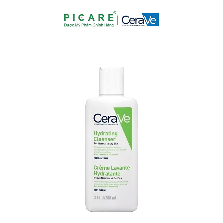 Sữa Rửa Mặt Dịu Nhẹ Cho Da Khô CeraVe Hydrating Cleanser 88ml