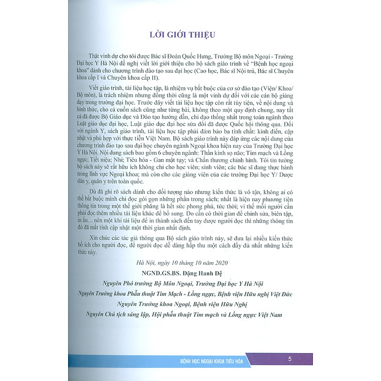 Bệnh Học Ngoại Khoa Tiêu Hóa (Dùng cho đào tạo sau đại học) - Ảnh 3