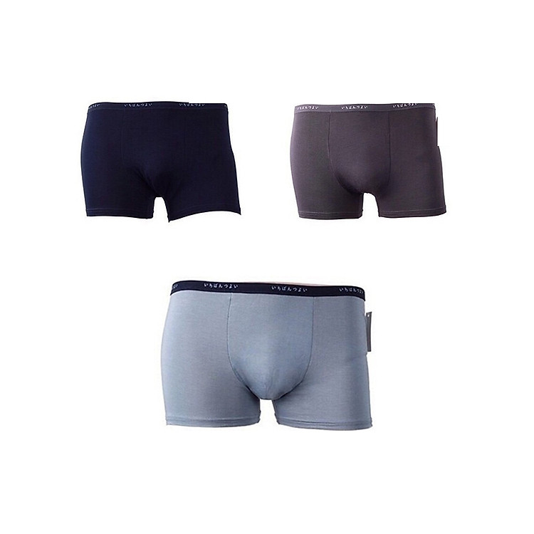 Bộ 3 Quần Sịp Đùi Xuất Nhật Chất Lụa Cao Cấp (Nhiều mầu) -5Star