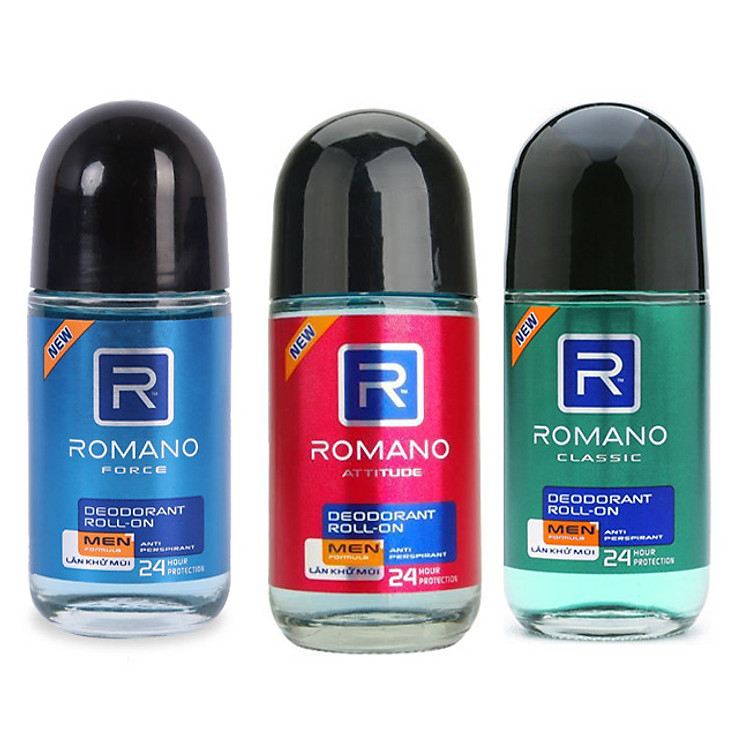 Combo 3 lăn khử mùi Romano 50ml: Classic +Attitide + Froce +Tặng 1 xà bông tắm 50gr