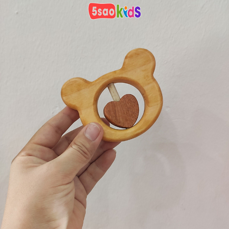 Bộ xúc xắc cầm tay bằng gỗ cho bé