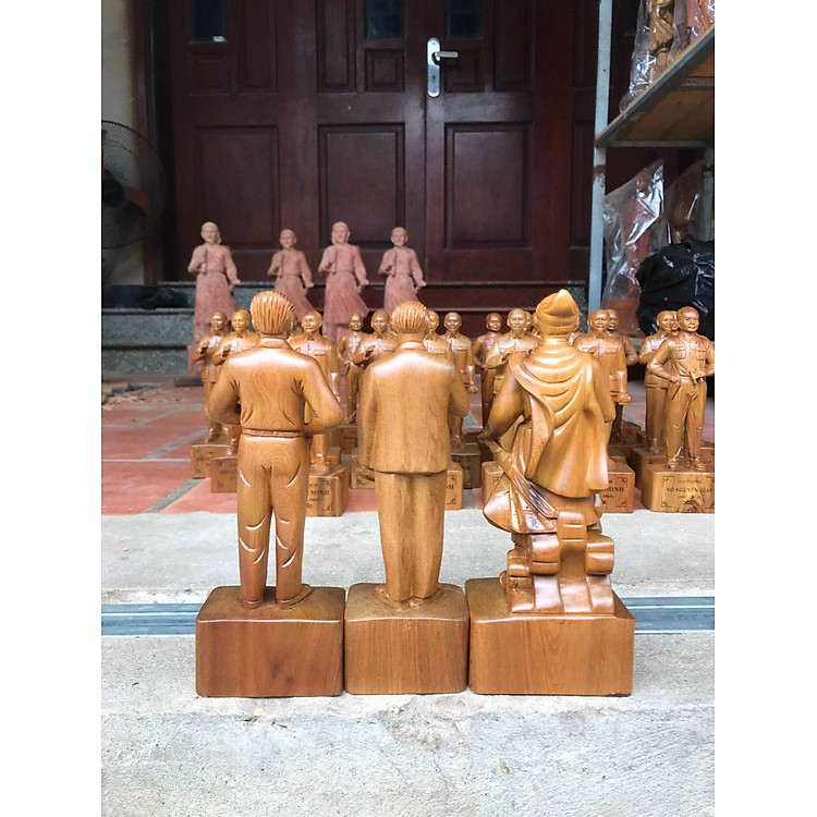Bộ Tượng Bác Hồ, Đại Tướng Võ Giáp, Trần Quốc Tuấn (20cm) - Ảnh 2