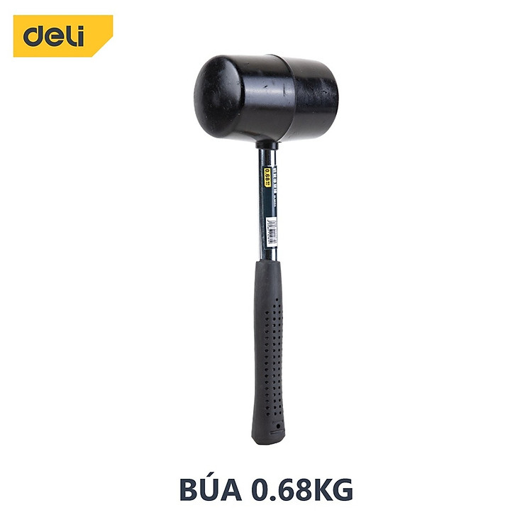 Búa Cao Su Tay Cầm Thép Deli Cao Cấp - Sử Dụng An Toàn Nhiều Bề Mặt, Tay Cầm Chống Trơn Trượt - DL5612