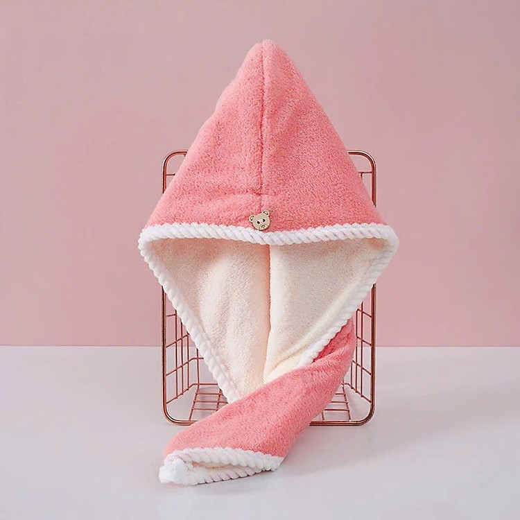Khăn ủ tóc - Khăn quấn tóc gội đầu cao cấp, vải cotton mềm mại mũ chuyên dụng cho salon, siêu thấm nước Cicico B192