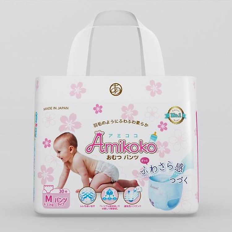 Bỉm - Tã quần Amikoko (PREMIUM) size M 30