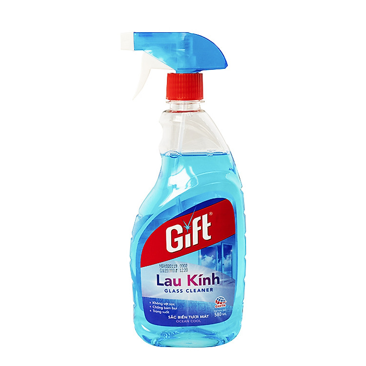 Lốc 2 chai Lau kính Gift Sắc biển 580 ml