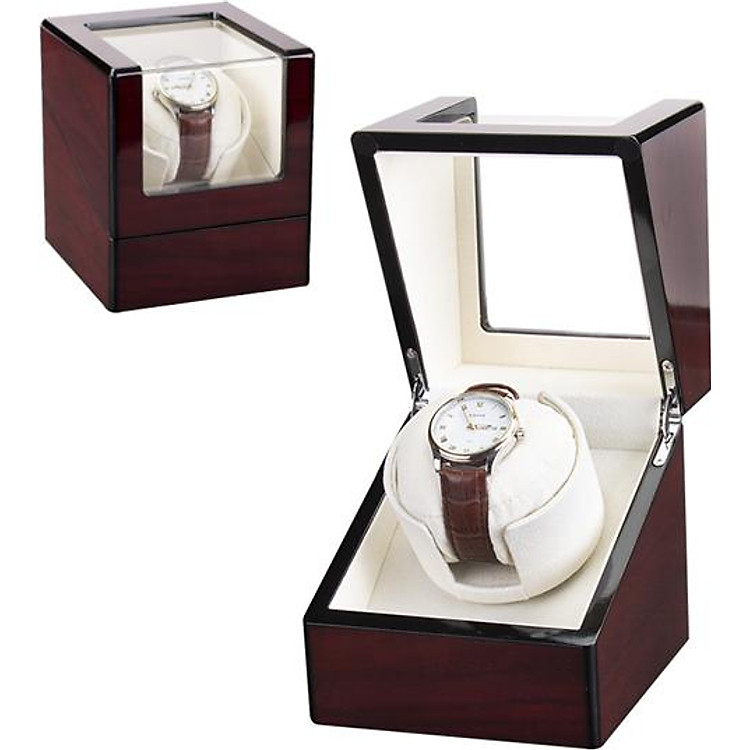 Hộp Đựng Đồng Hồ Cơ 1 Xoay Vỏ Gỗ Sơn Mài - Mã 815