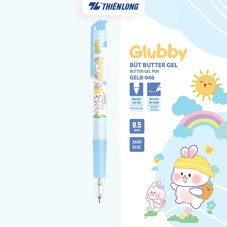 Bút gel Glubby Butter Gel Thiên Long GELB-046 – Thân Xanh