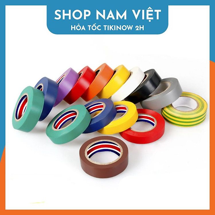 Băng Keo Điện PVC Chống Nước Chống Cháy (1.5cm*10m, 2 cuộn) - Ảnh 2