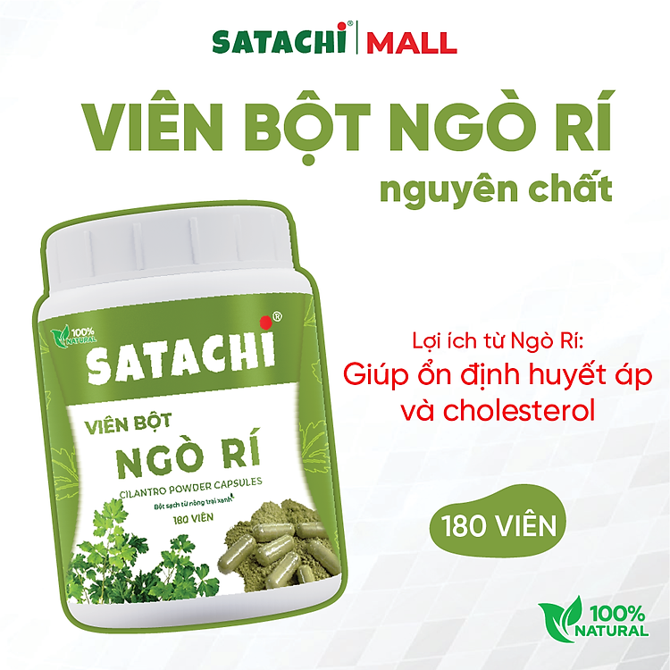 Bột Ngò Rí Nguyên Chất SATACHI – 100% ngò rí tươi, không đường – Hộp 86g