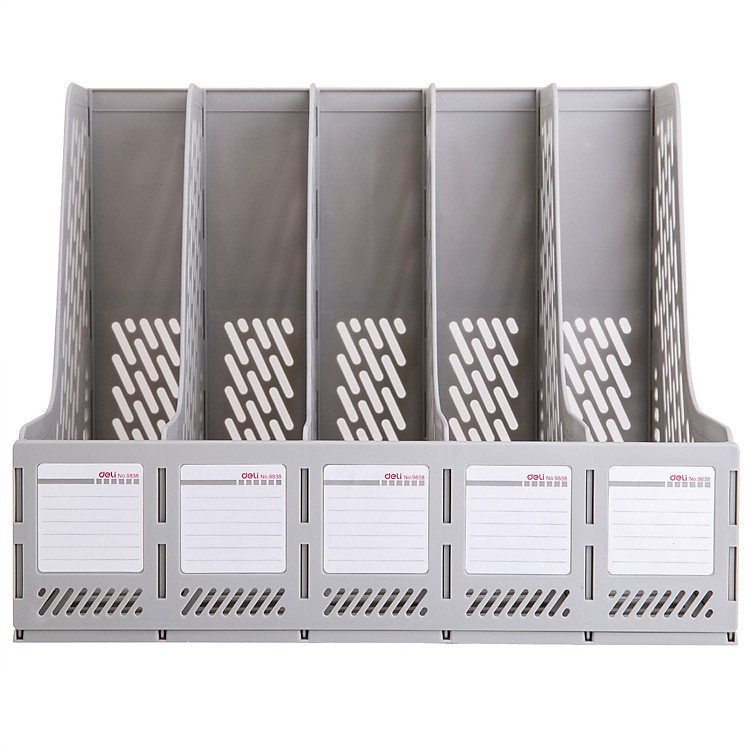 Khay Tài Liệu 5 Ngăn Đứng Deli 9838 - Ảnh 4