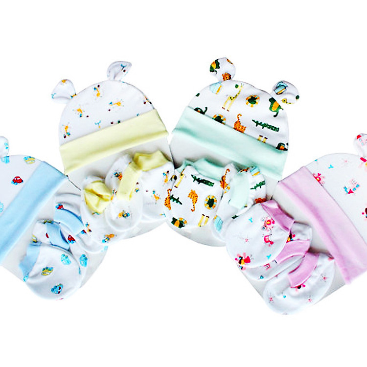 Combo Mũ - Tất Tay - Tất Chân Sơ Sinh