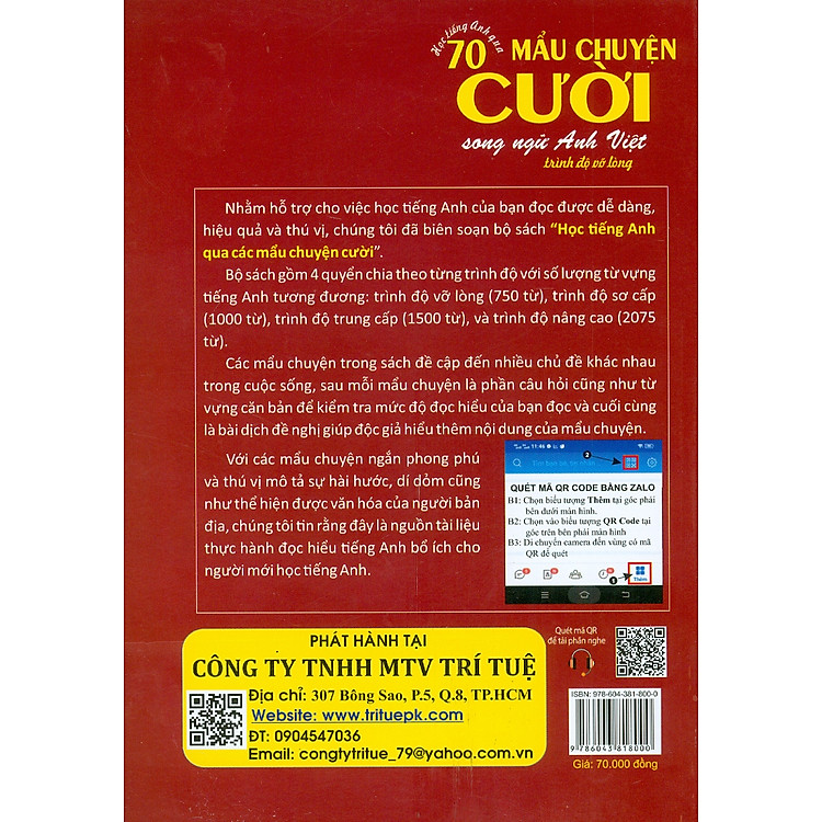 Học Tiếng Anh Qua 70 Mẩu Chuyện Cười Song Ngữ Anh - Việt: Trình Độ Vỡ Lòng - Ảnh 5