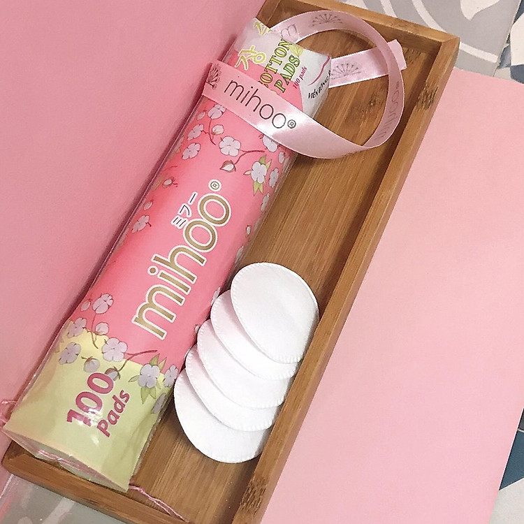 Bông Tẩy Trang Mihoo Hàn Quốc - Bông Tròn 100 Miếng