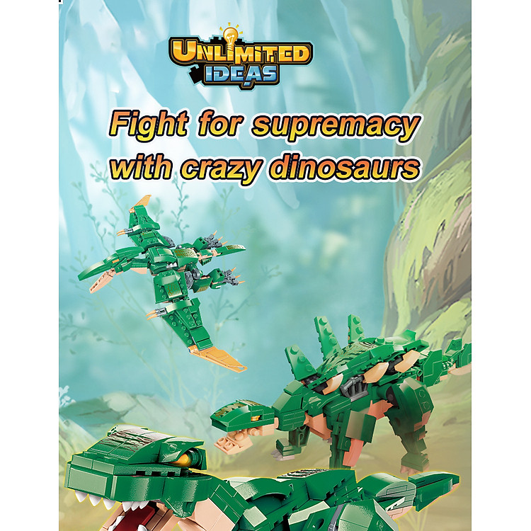 Đồ Chơi Lắp Ghép Khủng Long 3 Trong 1 Chính hãng Giá rẻ - Hình ảnh 3