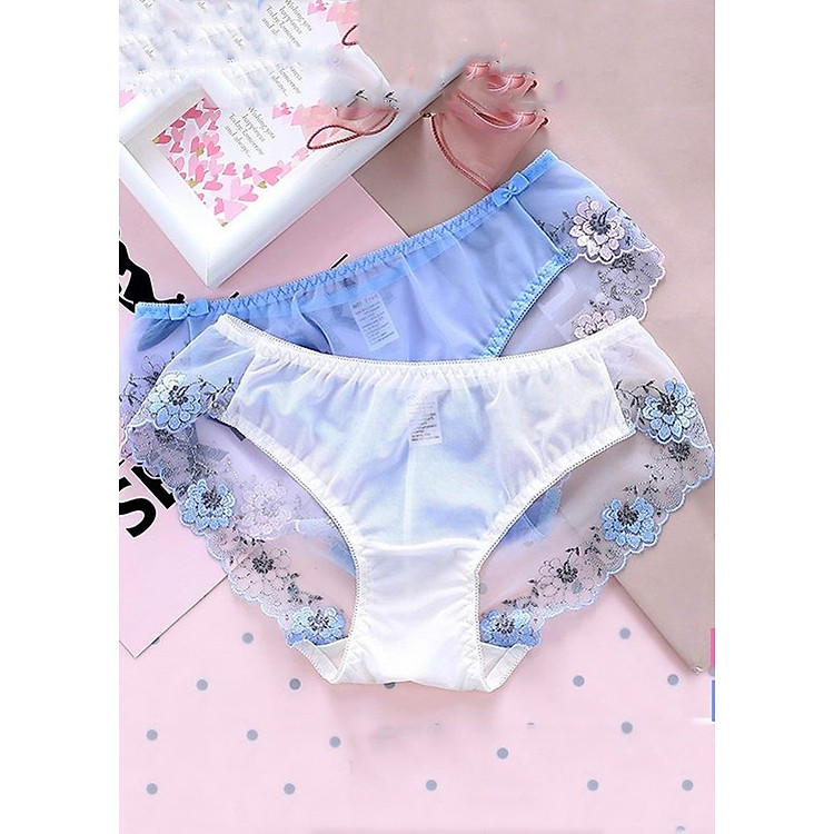 Quần lót ren dễ thương viền hoa màu ngọt ngào