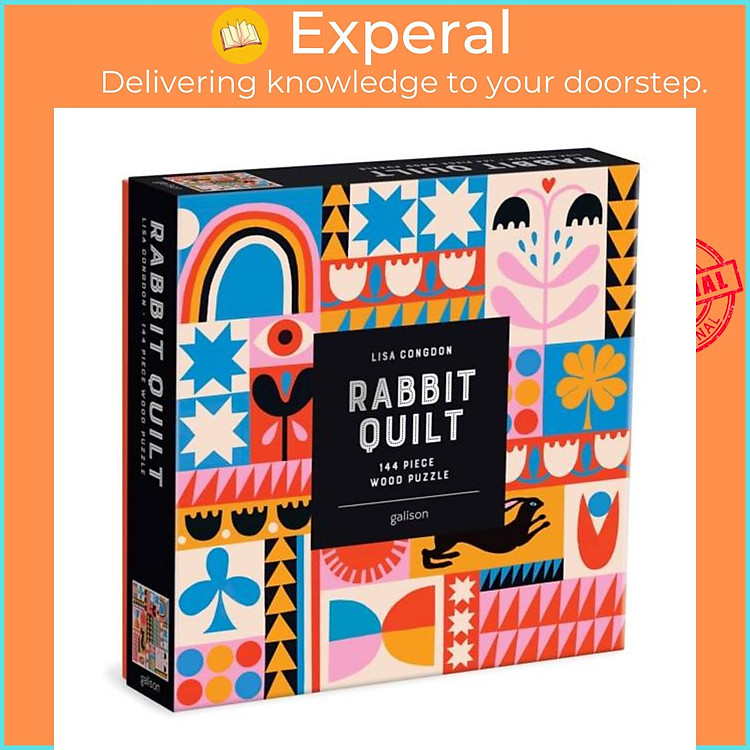 Sách - Lisa Congdon Rabbit Quilt 144 Piece Wood Puzzle by Galison (UK edition, paperback)