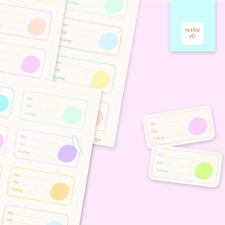 Bộ Nhãn Vở A (24 chiếc) - Ảnh 2