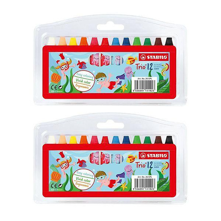 Bộ bút sáp dầu STABILO Triangular Oil Pastel (OP2612-C2)