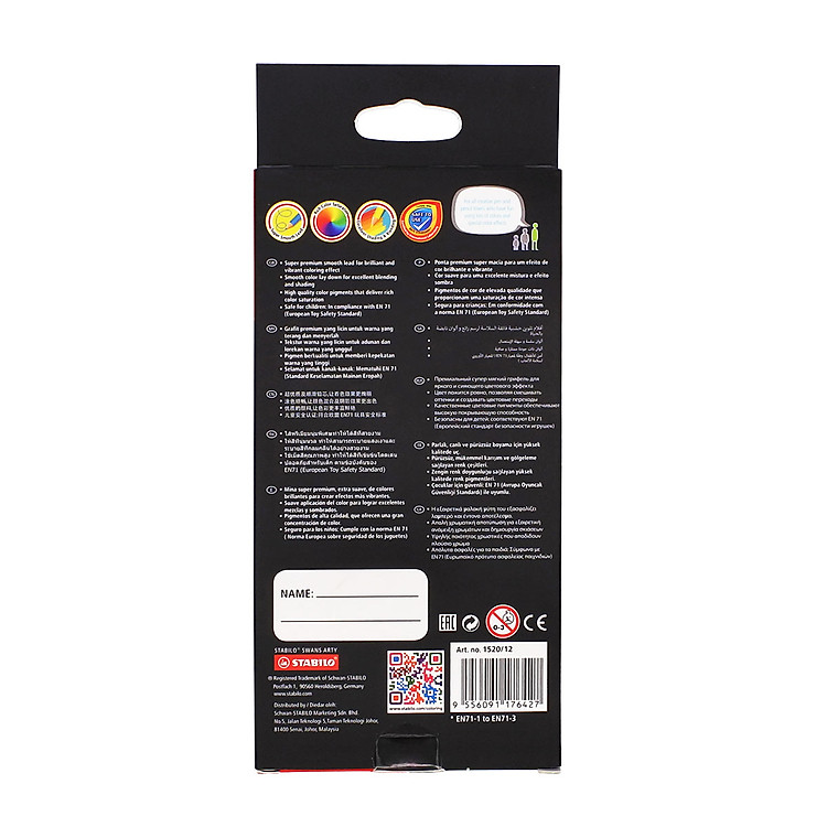 Hộp Bút Chì Màu STABILO Swans Arty (24 màu) - Ảnh 3