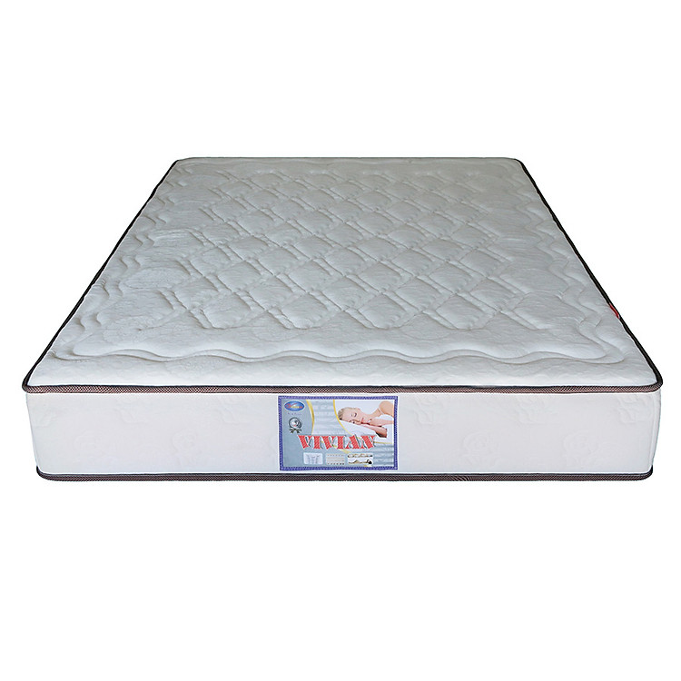 Nệm Lò Xo Túi 2 Viền Vivian (1.6 x 2.0 x 0.26 m) - Trắng