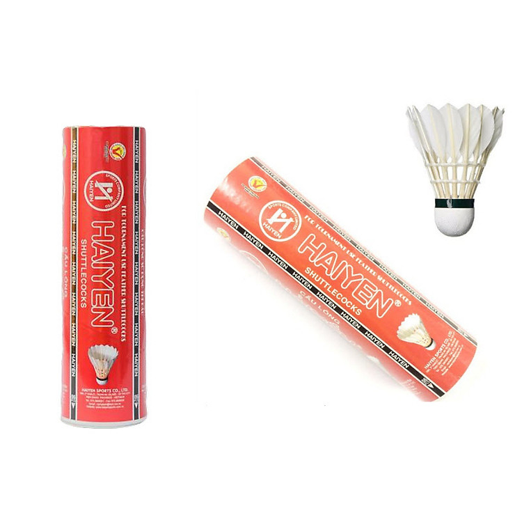 Hai ống cầu lông Hải Yến Đỏ mỗi ống 6 quả - Hàng chính hãng