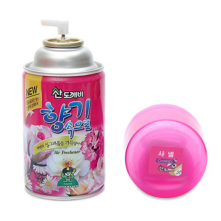 Chai xịt khử mùi cafe trên ô tô ( màu hồng)