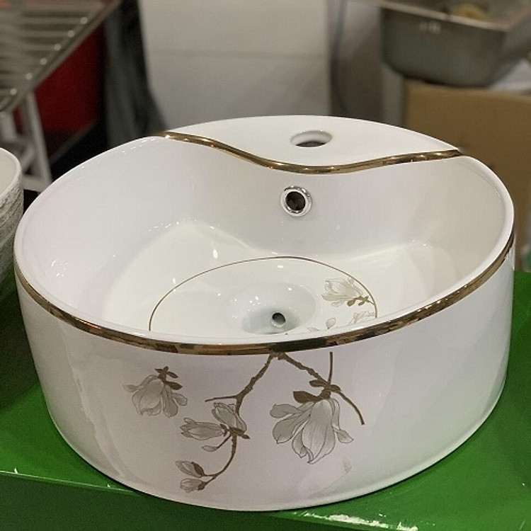 chậu đặt bàn lavabo sứ nghêj thuật KT-LB09