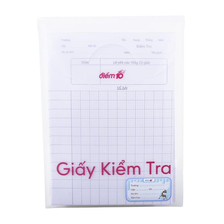 Giấy Kiểm Tra Điểm 10 TP-GKT04 (5 ô ly vuông)