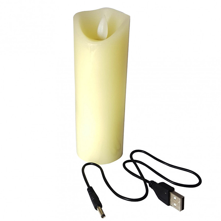 Nến điện tử sinh động vỏ sáp thật sạc điện 5V