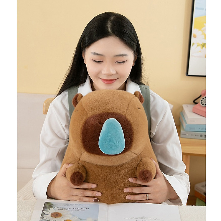 Gấu bông Chuột Capybara dễ thương 25cm Chính hãng Giá rẻ - Hình ảnh 5