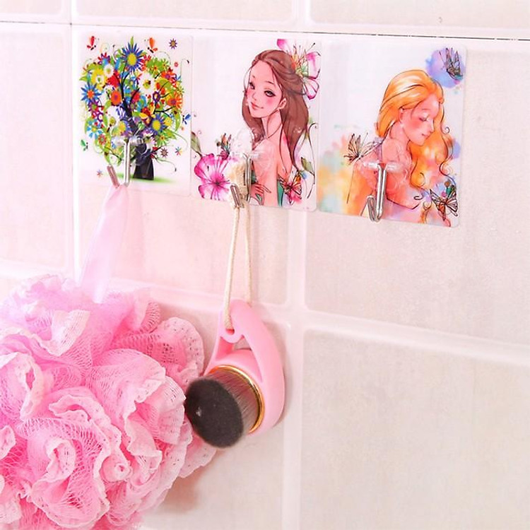 Móc Dán Tường Treo Đồ CUTE NHIỀU HÌNH T3 Đa Năng Loại 1 - Siêu Dính Cường Lực Thần Thánh - 7.8*8.5 Cm