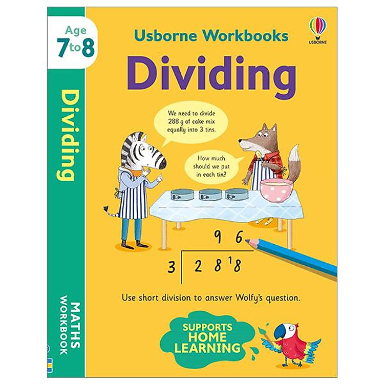 Học Toán Tiếng Anh: Usborne Workbooks Dividing 7-8