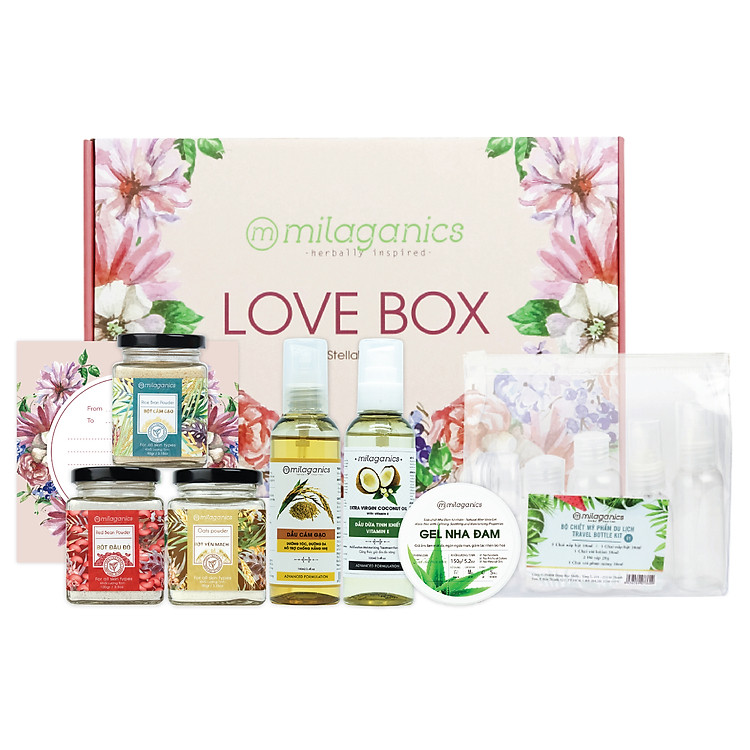 Set Hộp Quà Tặng Milaganics “Make Her Smile" (Tặng Kèm Thiệp Viết Chúc Mừng)